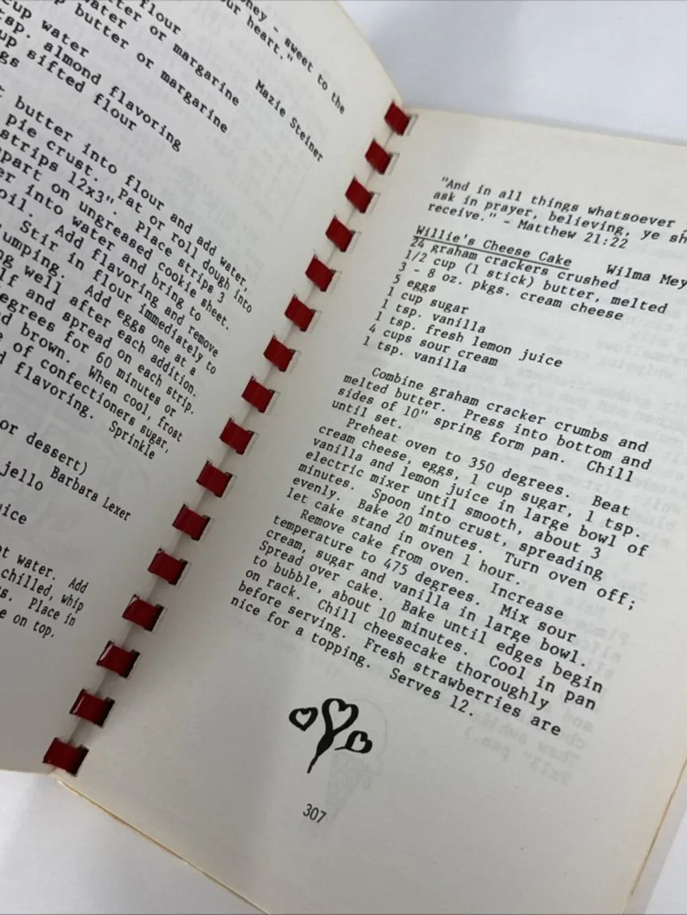 1986 Our Family Recipes Cookbook St Paul Ev. Lutheran Church Batavia New York